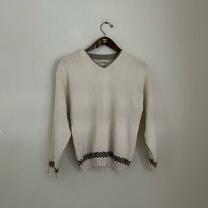 Vintage Eddie Bauer Ivory Icelandic v Neck Sweater